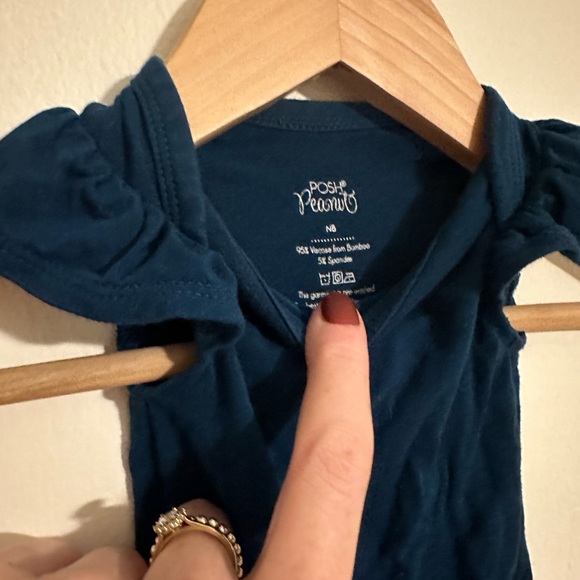 Posh Peanut Bamboo Ruffle Onesie - Picture 2 of 3